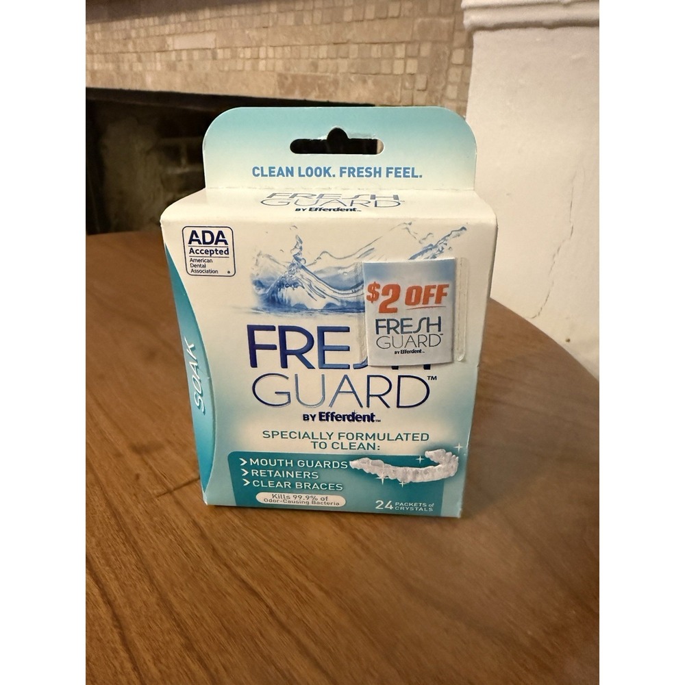 Fresh Guard by Efferdent Soak Crystals, Cleans Mouth Guards, Retainers, Braces